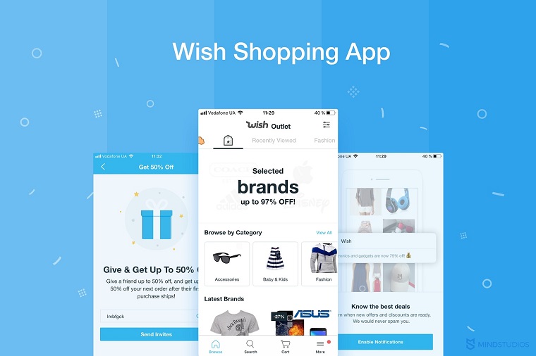 2020年1月全球购物类应用下载量：Wish第一亚马逊第二